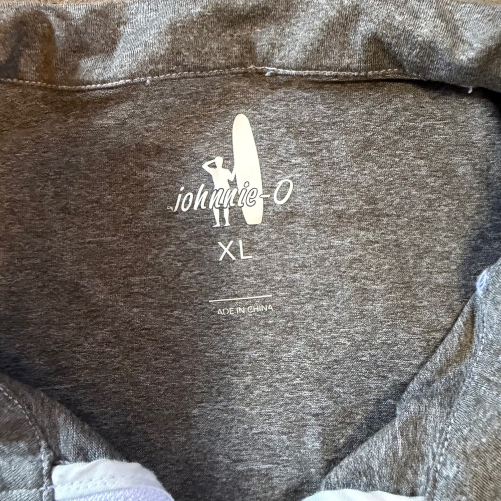 Johnnie-O Full Zip Jacket Mens XL Gray JMKO1490 Gunmetal Spandex Blend - Picture 4 of 8